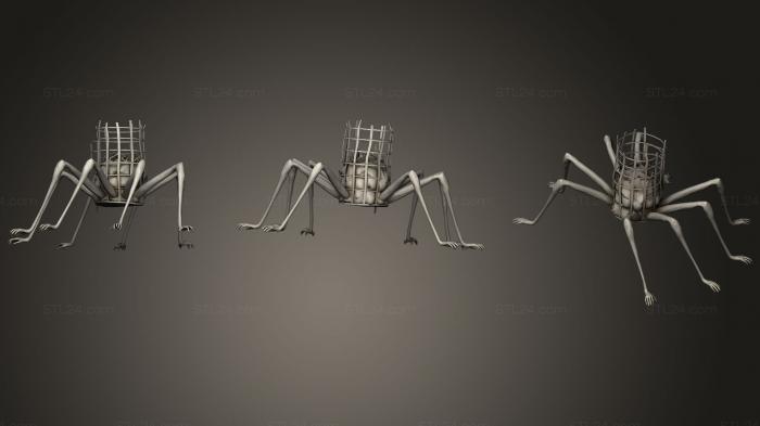 Animal figurines (Cage Spider, STKJ_0792) 3D models for cnc